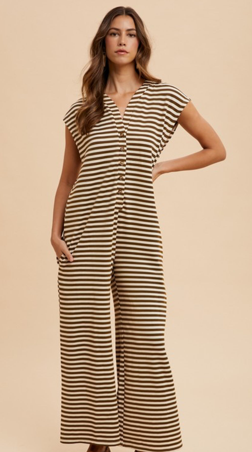 STRIPED JUMPSUIT