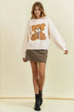 BEAR KNITTED PULLOVER SWEATER