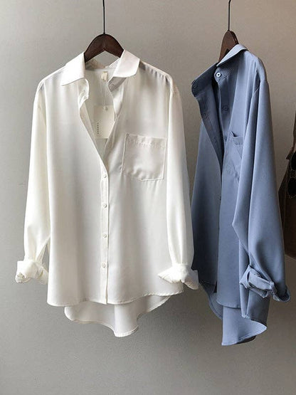 WHITE LONG SLEEVE URBAN BLOUSE
