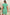 LDC Stripe Print Contrast Collar Split Neck Short Dress: Green