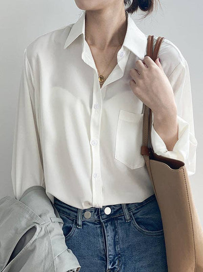 WHITE LONG SLEEVE URBAN BLOUSE
