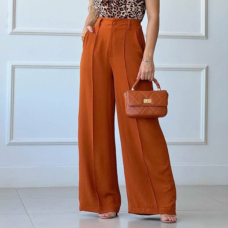 Office suit trousers wide leg pants: