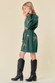CHEETAH SWEATER BELTED DRESS