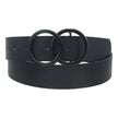 Monochromatic Double Ring Belt: BLACK