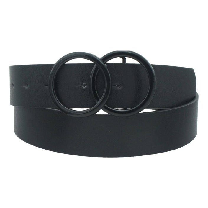 Monochromatic Double Ring Belt: BLACK