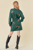 CHEETAH SWEATER BELTED DRESS