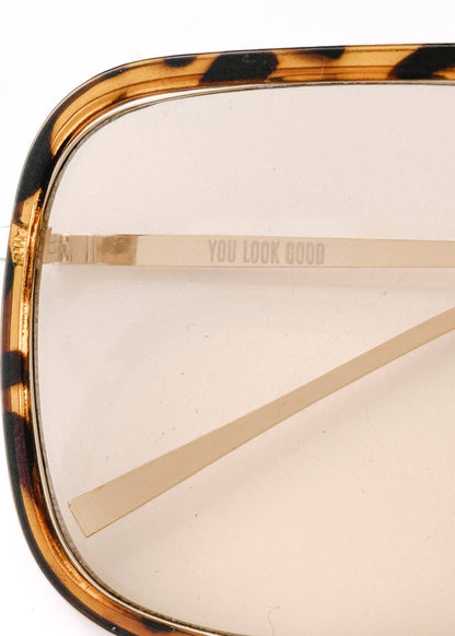 GO WITH THE FLOW STATEMENT SUNGLASSES: Tortoiseshell/Orange