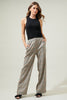 Mulvane Plaid Wide Leg Pants: BrownMulti