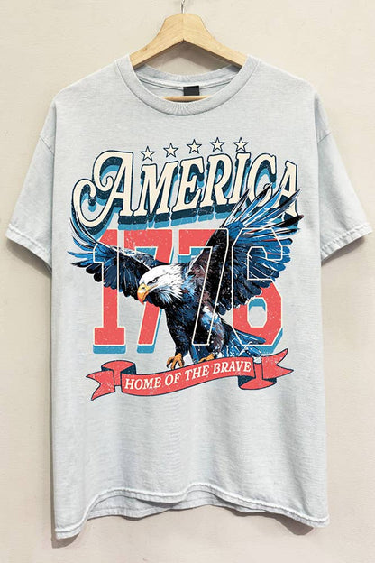 America 1776 Eagle Blue T-Shirt: NANTUCKET BREEZE / Contemporary / ML