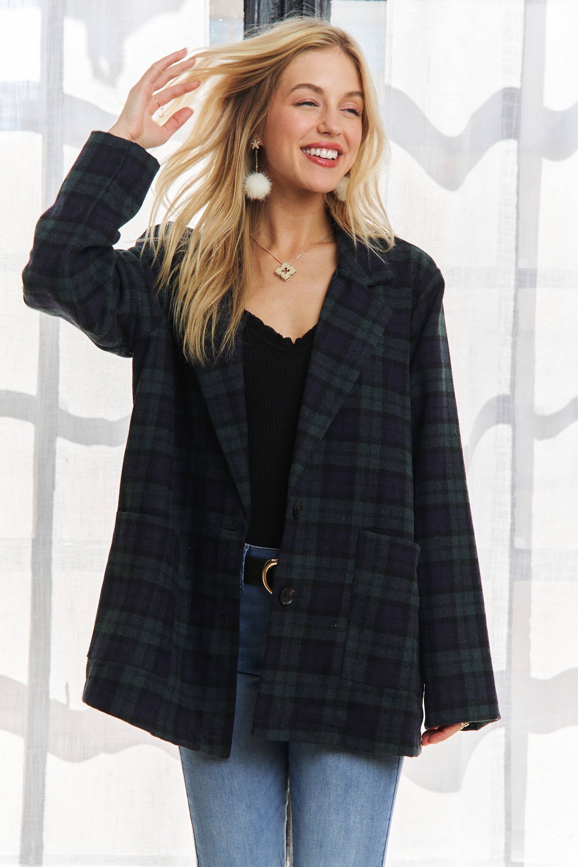 J015-W011-LONG SLV PATCH POCKET 2 BUTTON JACKET: MUSTARD / S-M-L-XL(1-2-2-1)
