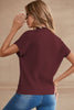LDC Patch Pocket Ribbed Knit Short Sleeve Sweater