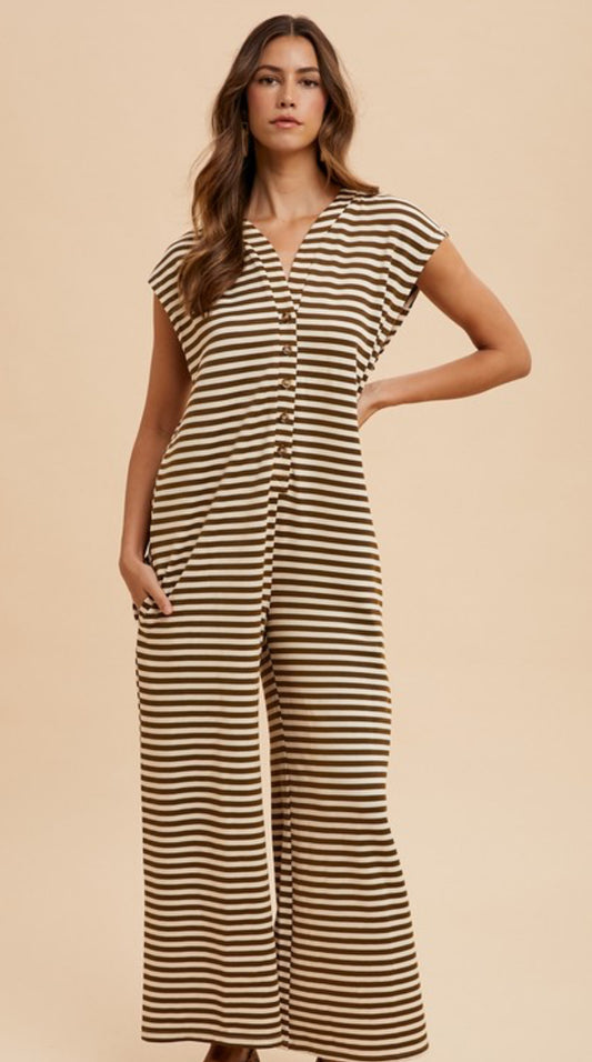 STRIPED JUMPSUIT