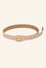 Genuine Leather Square Buckle Belt: GIV