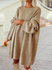 Oversize Drop Shoulder Slouchy Sweater Dress