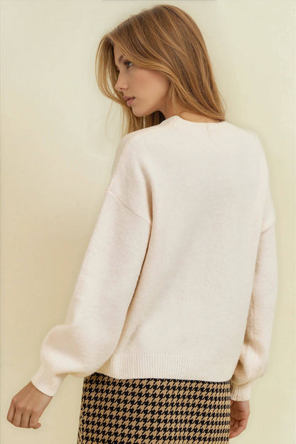 BEAR KNITTED PULLOVER SWEATER