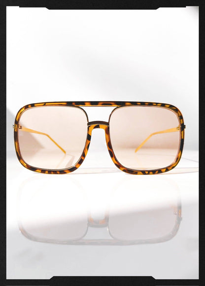 GO WITH THE FLOW STATEMENT SUNGLASSES: Tortoiseshell/Orange
