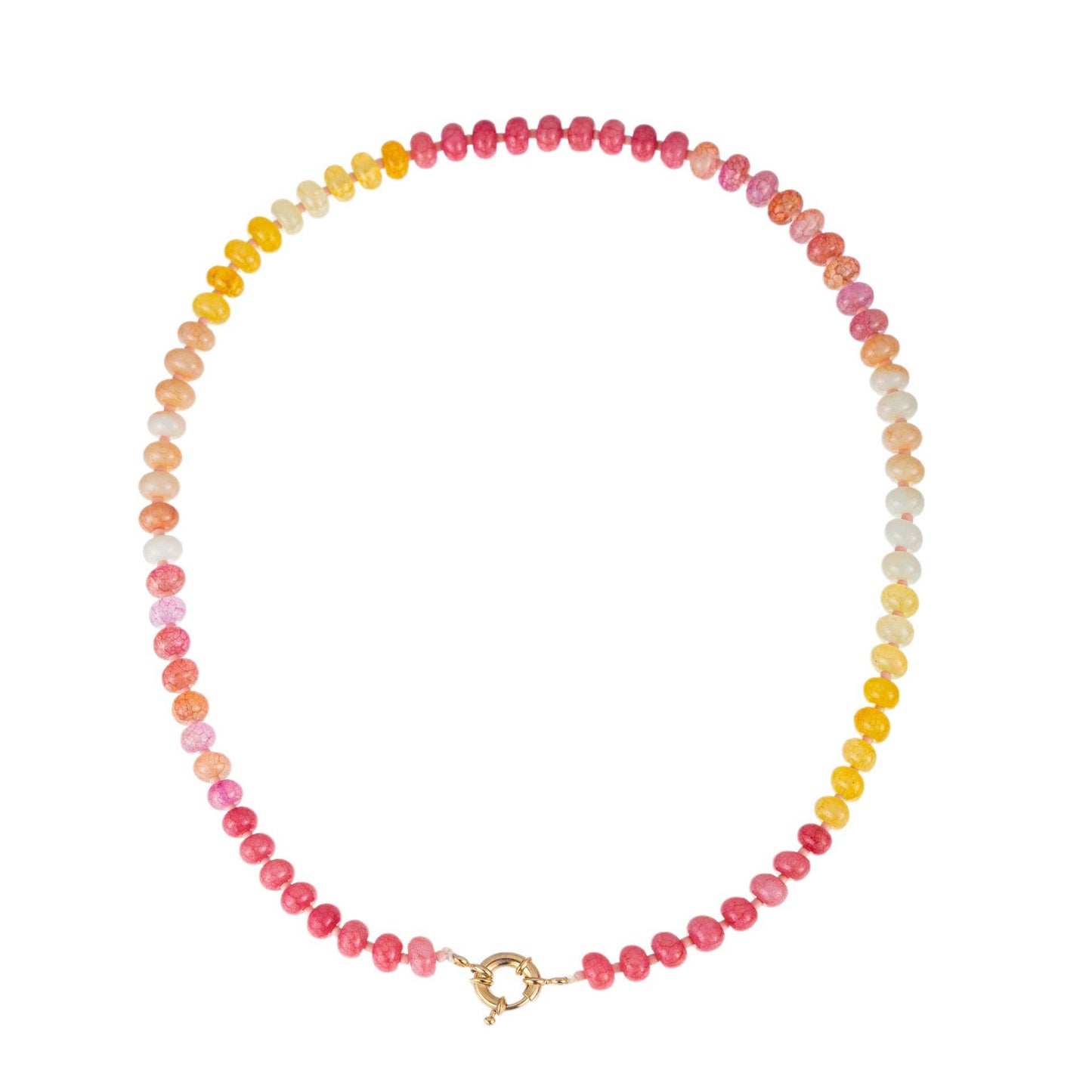 Natural Stone Semi-Precious Glass Mixed Necklace |