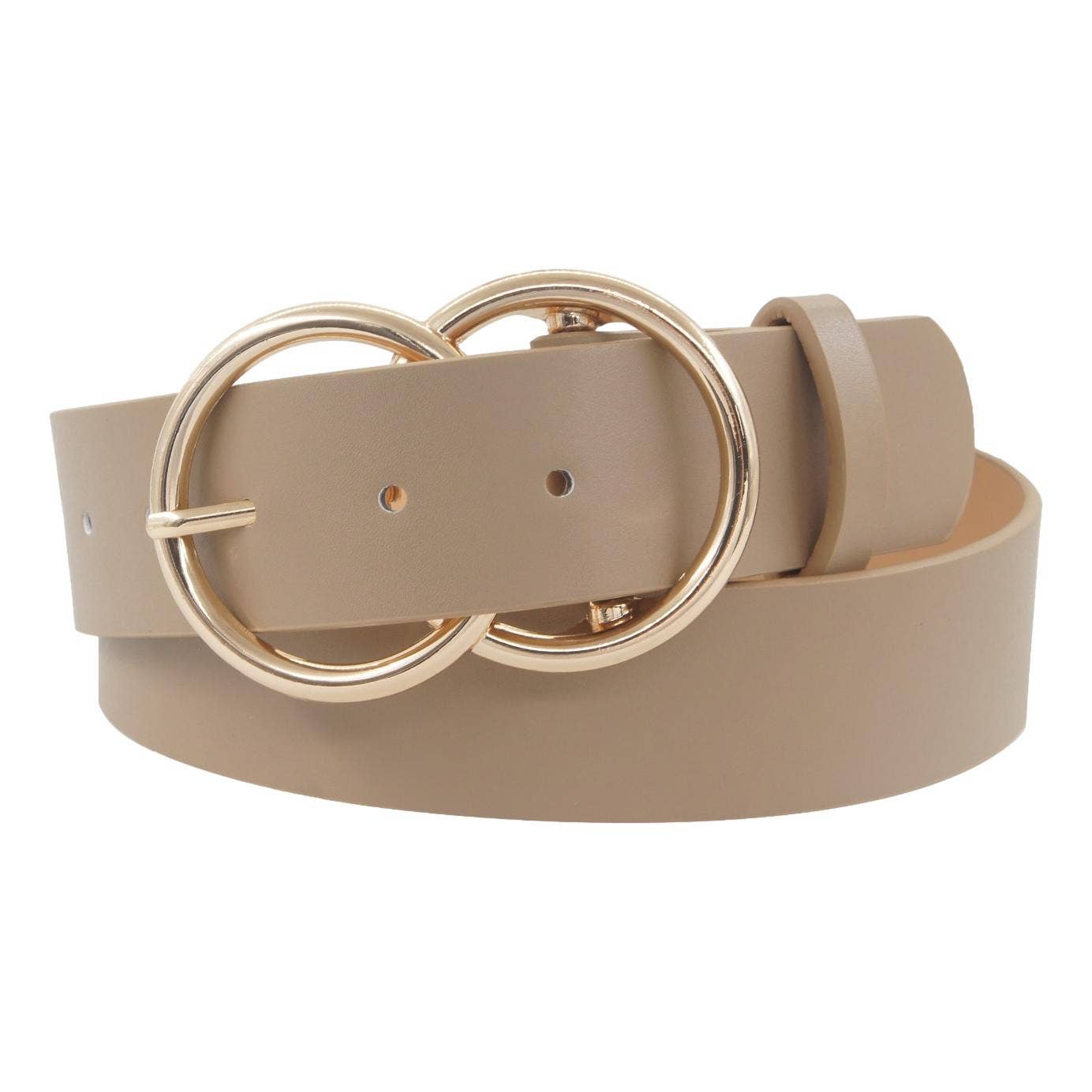 TAUPE DOUBLE RING BELT
