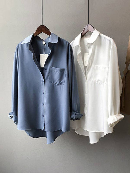 WHITE LONG SLEEVE URBAN BLOUSE